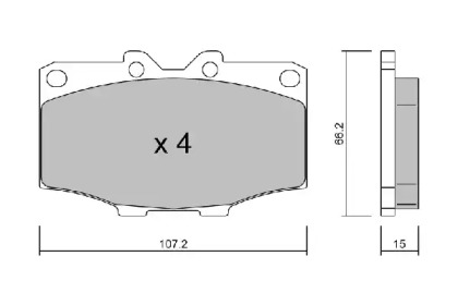 Комплект тормозных колодок AISIN BPTO-2904